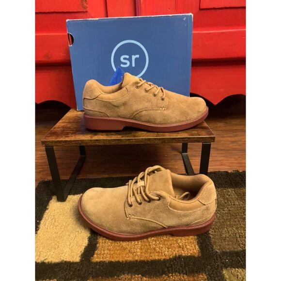 NIB Stride Rite Sz 2.5 Big Kid Murphy Brown Suede Leather Loafer Memory Foam NEW - Picture 1 of 7